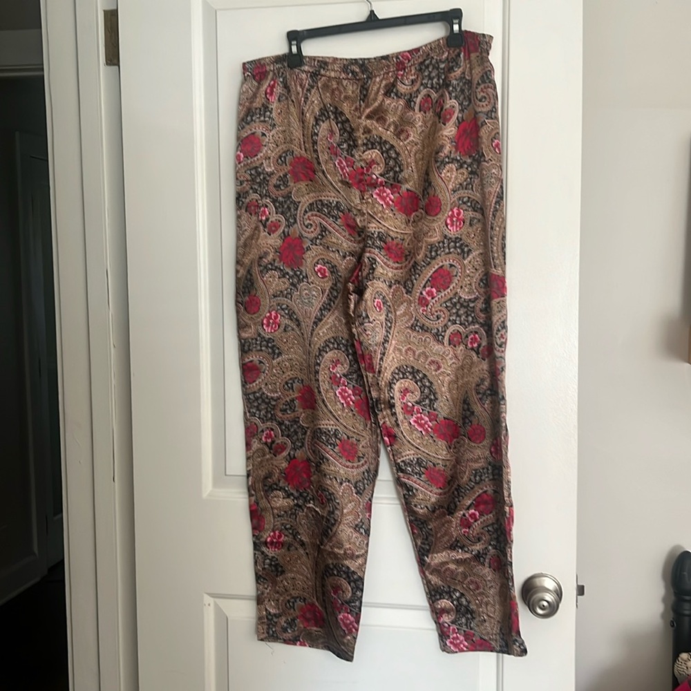 Vintage Victoria’s Secret Gold Label Paisley PJ Pants - Small (Fits 36" Waist)"